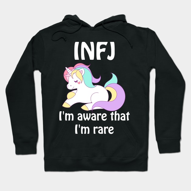 INFJ Unicorn Rare Personality Type T-Shirt Hoodie by jennifersoldner